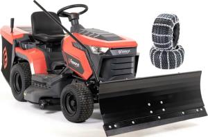 TRAKTOREK OGRODOWY SPALINOWY Z KOSZEM 635c 18,5KM 2-CYLINDY 102cm z PŁUGIEM