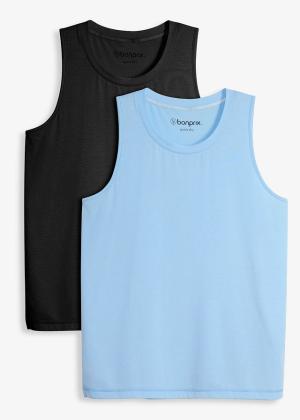 Męski T-shirt sportowy z bawełną, szybkoschnący (2 szt.)