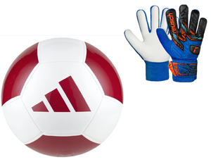 REUSCH rękawice bramkarskie Attrakt Starter Solid Junior + piłka nożna Adidas (6)