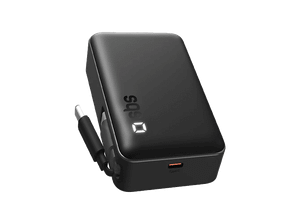 Powerbank SBS 10000mAh 20W LCD z kablem Czarny