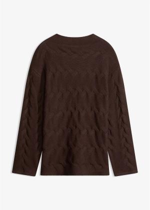 Sweter w warkocze