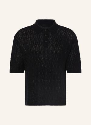 Allsaints Koszulka Polo Z Dzianiny Cyclone schwarz