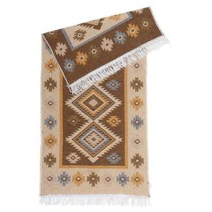 Dywan Kilim 60 x 120 cm miód romby