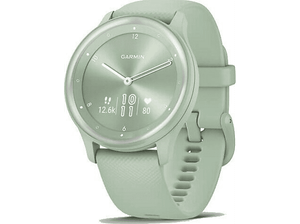 PRODUKT PO EKSPOZYCJI - Zegarek sportowy GARMIN Vívomove Sport Jasnomiętowa koperta i silikonowy pasek ze srebrnymi akcentami 010-02566-03