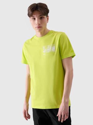 4F t-shirt bawełniany męski koszulka 4FRSS24TTSHM2106 zielony (M)