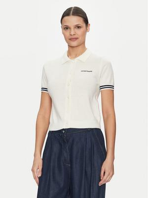 Guess Jeans Polo W5GR03 Z3HO2 Kremowy Regular Fit