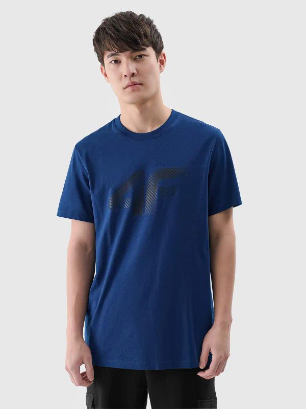 4F t-shirt męski koszulka bawełniana 4FWMM00TTSHM2257 zielona (L)