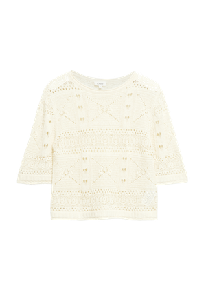 Sweter z dzianiny Ajour