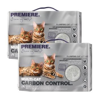 PREMIERE Carbon Control Multi-Cat żwirek zbrylający dla kotów 2x12 l