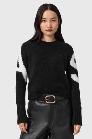 AllSaints sweter z dodatkiem alpaki