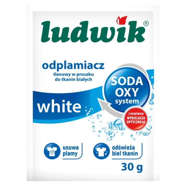 LUDWIK Soda OXY System odplamiacz tlenowy do tkanin ubrań białych 30 g