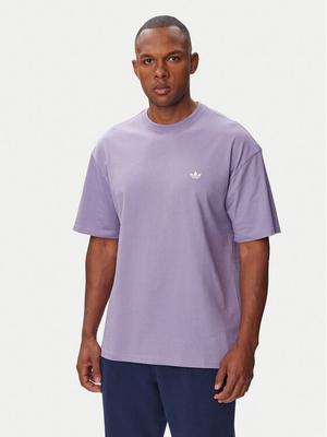 adidas T-Shirt Trefoil Essentials Loose KV3140 Fioletowy Regular Fit
