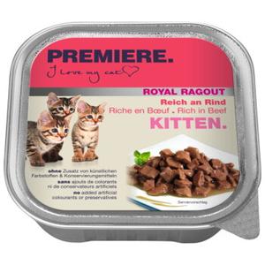 PREMIERE Royal Ragout Kitten Bogata w wołowinę 64x100 g