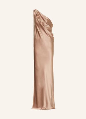 Max Mara Sukienka Wieczorowa Opera Z Jedwabiu beige