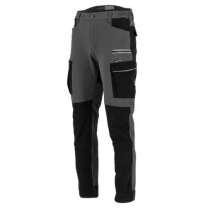 Spodnie robocze męskie długie stretch do pasa szare slim Lahti Pro L40554 L