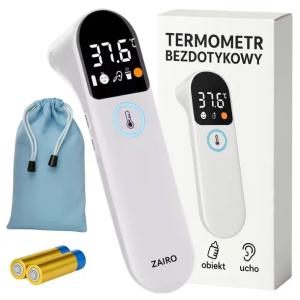 TERMOMETR BEZDOTYKOWY ELEKTRONICZNY LEKARSKI PODCZERWIEŃ CYFROWY DO CIAŁA
