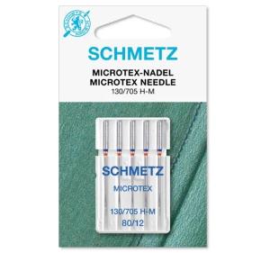 Igły do maszyny do szycia do JEDWABIU microtex półpłaskie Schmetz 80 5 szt.