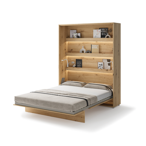 Półkotapczan pionowy BC-12 Bed Concept 160x200 cm 160x200 cm | Dąb artisan | składany | funkcjonalny | oszczędność przestrzeni
