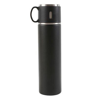 Termos z zakrętką w kształcie filiżanki 580 ml czarny