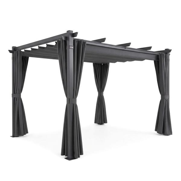 Aluminiowa pergola ogrodowa | 3x4m | Zadaszenie tarasu | Szary