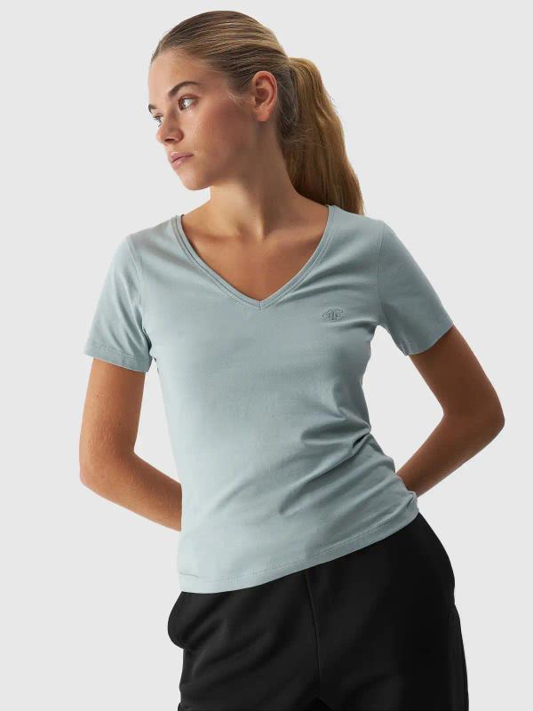 4F t-shirt damski koszulka sportowa bawełniana F1649 turkusowa (S)