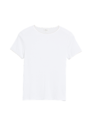 T-shirt o dopasowanym kroju z zapiekanymi brzegami