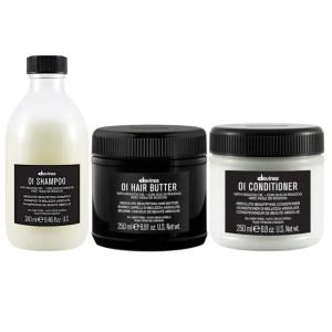 DAVINES OI OIL ZESTAW SZAMPON MASŁO ODŻYWKA 780ML
