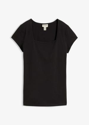 T-shirt z krótkim rękawem i dekoltem karo