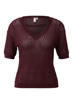 Leicht transparentes Strickshirt