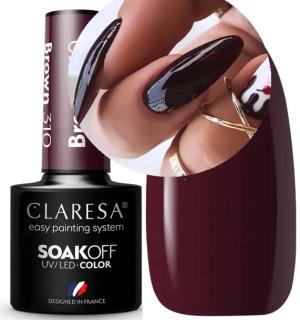 CLARESA LAKIER HYBRYDOWY BROWN 310 GŁĘBOKI BRĄZ