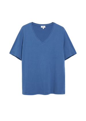 T-shirt z dekoltem w serek