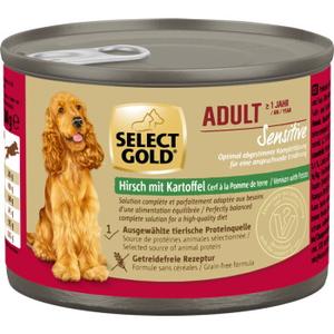 SELECT GOLD mokra karma dla psów Sensitive Adult Jelenina z ziemniakami 6x200 g