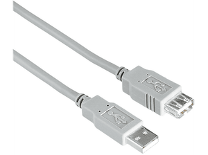 Kabel (przedłużacz) HAMA USB Typ A - 3 m Szary