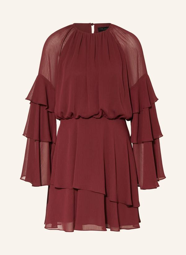 Ted Baker Sukienka Serento Z Falbanami rot