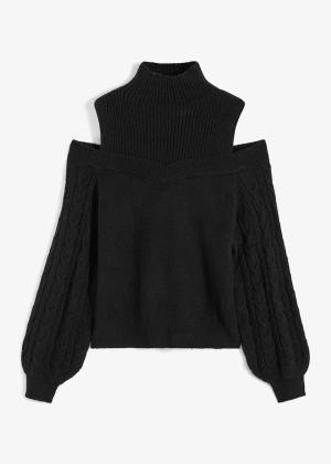 Sweter cold-shoulder