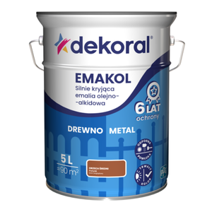 Emalia olejno-alkidowa EMAKOL Orzech średni 5 l Dekoral