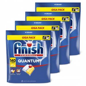 4x Kapsułki do zmywarki FINISH Tabs Quantum Lemon 140szt