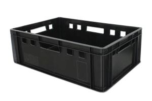 SKRZYNKA MAGAZYNOWA TRANSPORTOWA POJEMNIK PLASTIK TRANSPORTOWY 40x20x60CM