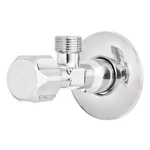 Zawór grzybkowy kątowy czerpalny do baterii, dolnopłuka lub pralki 1/2" x 3/4" Invena chrom
