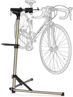 Mocny Stojak Rowerowy Serwis Regulacja 360° Gold 50kg z półką magnetyczną