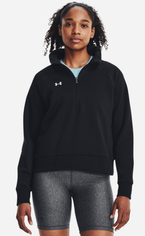 UNDER ARMOUR bluza dresowa damska z kapturem rozpinana Rival Fleece HZ czarna (L)