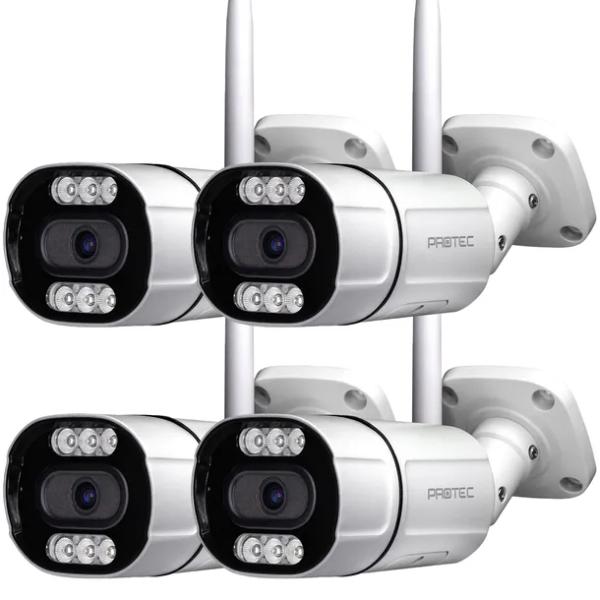 Zestaw 4 bezprzewodowych kamer Wifi 2,4Ghz zewnętrzna Tuya 4mpx IP