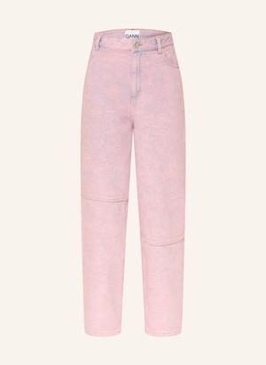 Ganni Dżinsy Typu Barrel rosa