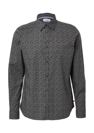 Slim fit: bawełniana koszula z nadrukiem na całej powierzchni