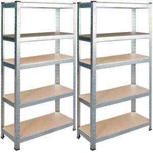 ZESTAW 2X REGAŁ MAGAZYNOWY 2w1 METALOWY DO GARAŻU 875kg 180x90x40cm HUMBERG