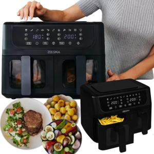 FRYTKOWNICA BEZTŁUSZCZOWA Air Fryer DUAL FRYTOWNICA DWUKOMOROWA DUŻA XL