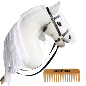 HOBBY HORSE KOŃ NA KIJU A3 KONIK GŁOWA KONIA PATYKU Z GRZYWĄ + GRZEBIEŃ