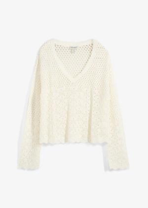 Lekki sweter ażurowy