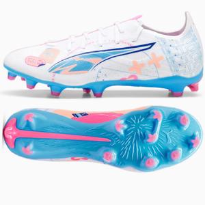 Puma Buty Ultra 5 Match Vol.Up FG/MG 108064-01 biało-niebieskie (42)