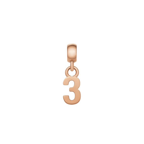 Daniel Wellington DW Charm Number 3 Rose Gold
